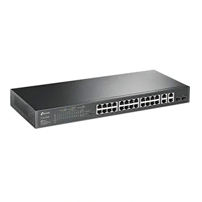 Image de TP LINK T1500 28PCT Géré L2 Fast Ethernet (10/100) Connexion Ethernet, supportant l&#039;alimentation Via ce Port (PoE) 1U Noir