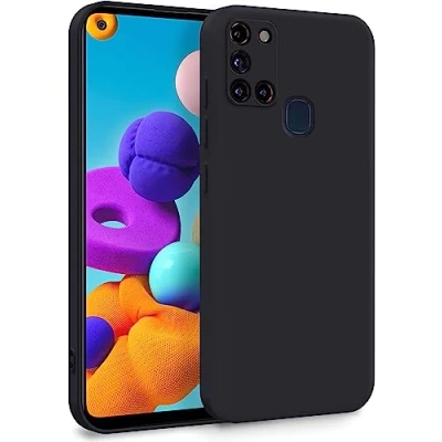Image de MyGadget Coque pour Samsung Galaxy A21s Case TPU Souple &amp; Soft avec Doublure Microfibre Cover Protection Extra Fine Légère Noir