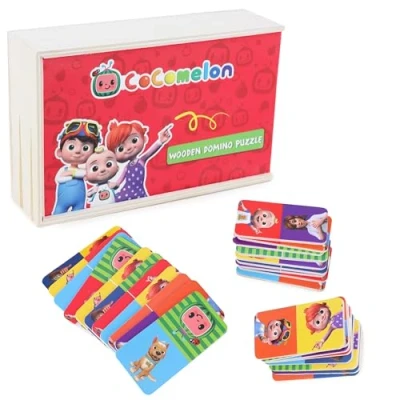 Image de Toyland® Cocomelon Domino en Bois Jouets Traditionnels pour Tout Petits À partir de 3 Ans