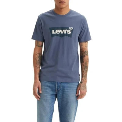 Image de Levi&#039;s Graphic Crewneck TEE Tshirt imprimé, Homme, Taille: Small, Vintage indigo