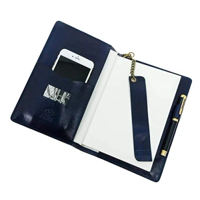 Image de Time Resistance Journal en cuir avec bloc notes rechargeable A5 et marque page Couverture passant pour stylo