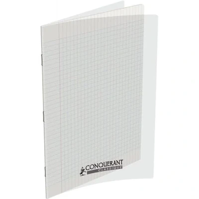 Image de Conquérant 400089844 Cahier agrafé A4 couverture polypro 140 pages grands carreaux Incolore