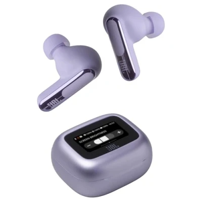 Image de JBL Live Beam 3, Écouteurs sans fil avec oreillettes, Bluetooth, jusqu&#039;à 48 h d&#039;autonomie, Réduction de Bruit Active, son haute fidélité Signature, étanches à l&#039;eau IP55, violet