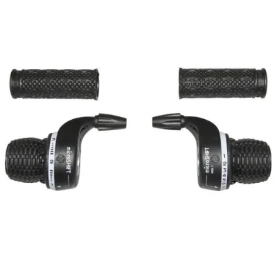 Image de Manette vélo VTT avec paire de revêtement poignée tournante P2R Indexe Type Gripshift 7 V