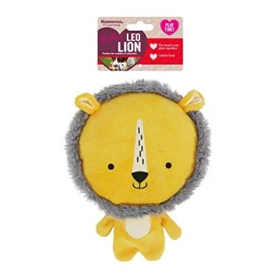 Image de Rosewood Lion Jouet interactif en Peluche pour Chien avec couineur géant et Corps froissé Jaune