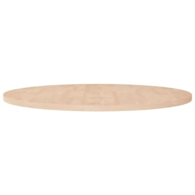 Image de vidaXL Dessus de Table Rond Remplacement Rechange à Dîner Ø90x2,5 cm Bois Chêne Massif Non Traité