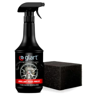 Image de Glart 451RK Auto Tire Shine entretien des pneus et du plastique, caoutchouc, satiné mat, 1000 ml, avec éponge d&#039;application