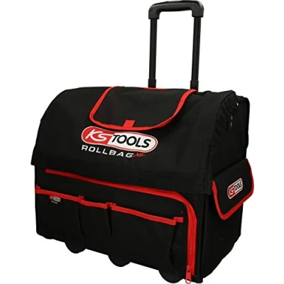Image de KS Tools 850.0335 Sac XL à bras télescopique Gamme ROLLBAG Système de trolley Rangements pratiques et nombreuses poches Avec Sangle poitrine Tissu ultra résistant