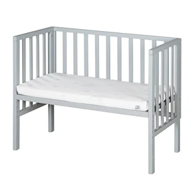 Image de roba Lit Cododo 2 en 1 avec Matelas safe asleep 45 x 90 cm et Barrière Bois Laqué Taupe Convient à toutes les Hauteurs de Lits Parentaux dès la naissance Convertible Banc jusqu&#039;à 65 kg