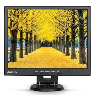 Image de Écran 14 Pouces Moniteur HDMI 1024x768 4:3 Couleur Ecran LCD Sécurité Moniteur, Mini avec VGA/HDMI/AV/BNC pour PC CCTV Vidéo Systeme de Camera Ordinateur, VESA