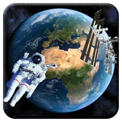 Image de 3D LiveLife sous Verre en Liège La Terre Vue de l&#039;espace Deluxebase. Dessous lenticulaire Astronomie. Antidérapant Illustrations Originales Licence Artiste renommé David penfound
