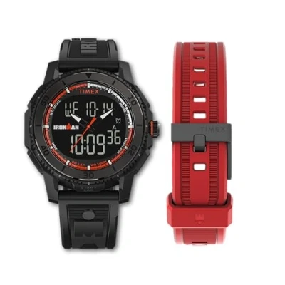 Image de Timex Hommes Analogique Numérique Quartz Montre avec Bracelet en Polyuréthane TWG062500JR