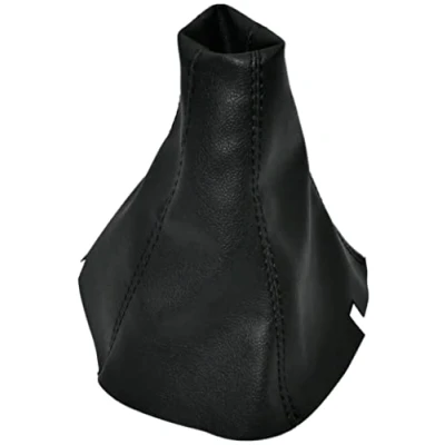 Image de AERZETIX C59063 Soufflet de levier vitesse compatible avec Hyundai i10 2007 à 2013 couleur: noir en cuir synthétique