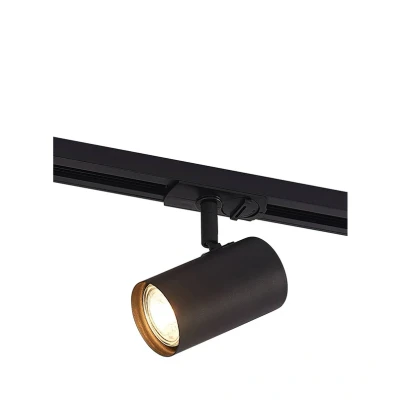 Image de Lindby Luminaire sur Rail électrique Linaro à intensité variable (Moderne) en Noir Métal e. a. pour Couloir (1 lampe,à GU10), 1 phase, projecteur