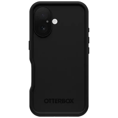 Image de Coque OtterBox Frē Series MagSafe pour iPhone 16, étanche (IP68), résistant aux Chocs, avec Protecteur d&#039;écran intégré, supporte 5 x Plus de Chutes Que la Norme Militaire, Noir