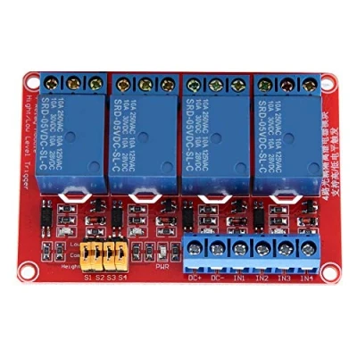 Image de Keenso Module Relais, de Relais à 4 Canaux, Carte d&#039;Extension Déclenchement Bas Niveau avec Optocoupleur pour (24V)