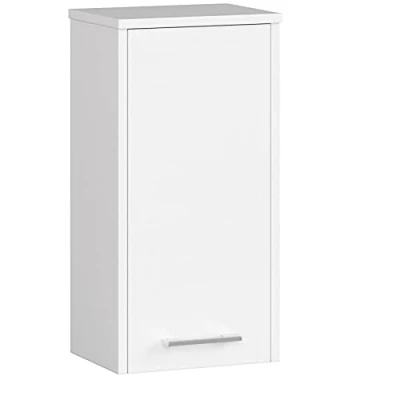 Image de AKORD Petit Meuble de Salle Bain Suspendu 1 Porte L30 x H60 P22,5 cm Poids 15 kg avec Montage à Gauche ou Droite Colonne Meubles Bains Commode Rangements