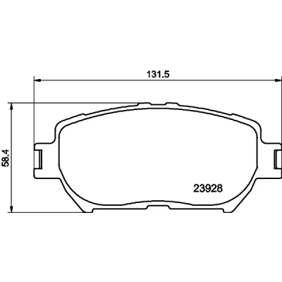 Image de HELLA 8DB 355 010 431 Jeu de plaquettes frein non préparé pour indicateur d&#039;usure LEXUS: IS 2, GS III