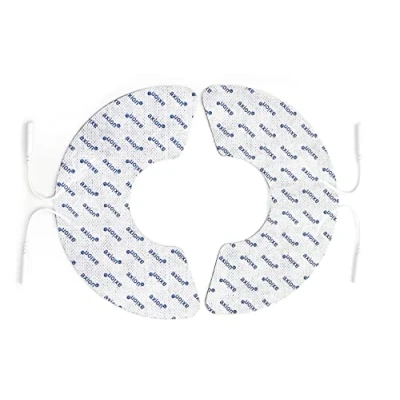 Image de 2 électrodes épaule ou deltoïde axion Forme spéciale arrondie pour adhérer aux muscles Patch antidouleur Electrostimulateur TENS EMS à connexion filaire de mm