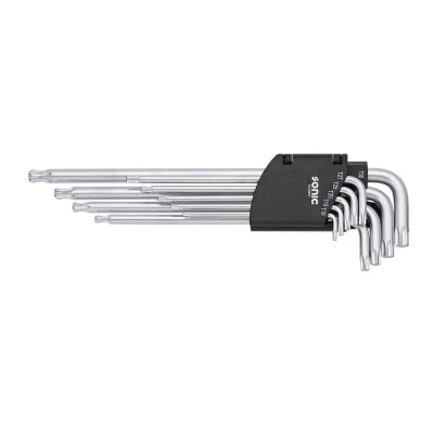 Image de SONIC 600909 Ensemble de tournevis coudés T10, T15, T20, T25, T27, T30, T40, T45, T50 Acier chrome vanadium 9