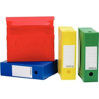 Image de Officedepot Boîtes à Archives en Polypropylène Alvéolé, Format 34cm L x 25cm H, Dos de 10cm, Vert, Lot 10