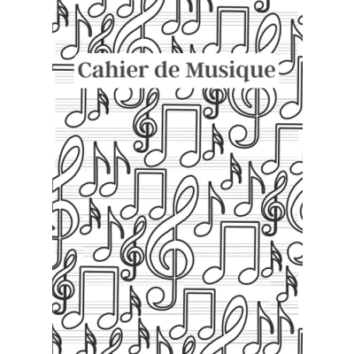 Image de Cahier de Musique: Carnet partitions vierges, grand format A4, papier manuscrit avec 12 portées par page. Solfège, piano, composition musicale