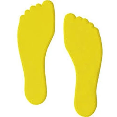 Image de Visiodirect Pied Droit/Pied Gauche pour marquage au Sol Jaune