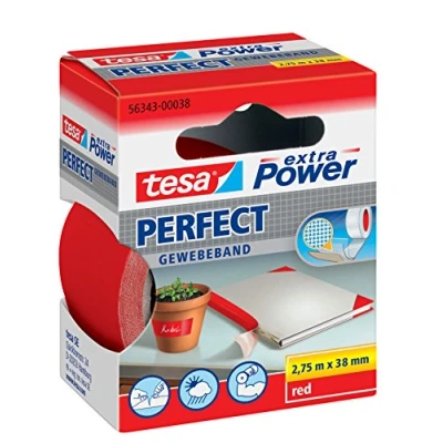 Image de Tesa Extra Power Ruban adhésif en toile, Rot, 38 mm