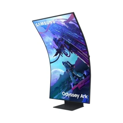 Image de Samsung Ecran PC Odyssey Ark 2nd Gen 55’’ 165Hz , 1ms, Dalle VA Mini LED Incurvée 1000R, Résolution UHD : 3840x2160, 1 000 000:1 Multi View, Cockpit Mode, Pied Ajustable, DisplayPort, Port Casque