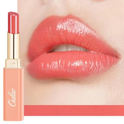 Image de Oulac Rouge à Lèvres Corail Soin des Hydratant &amp; Brillant, Effet Juteux Tenue Précise, Teint Naturel Éclatant, Texture Crème Fondante, Confort Végétal, 04 Deep Kiss
