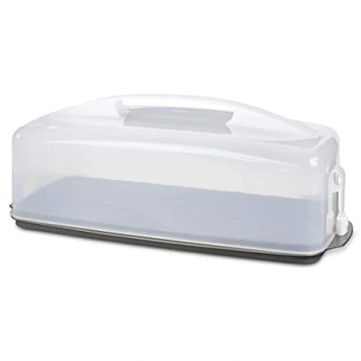 Image de Xavax 111461 Boîte à gâteau rectangulaire Récipient Lavable au Lave Vaisselle avec Couvercle et poignée de Transport Noire