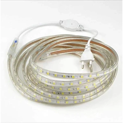 Image de DUVERT Ruban à Led, Bande Led Etanche, Lumineux Bandeau 220v, 5050 IP65 Etanche Strip Blanc Froid (1m)