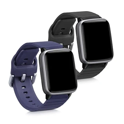 Image de kwmobile bracelet compatible avec Willful Fitnesstracker/Smartwatch 2x de rechange en silicone pour fitness tracker