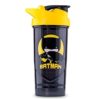 Image de Shieldmixer Hero Pro Classic Shaker for Whey Protein Shakes and Pre Workout, BPA Free, 700 ml, Batman Mini