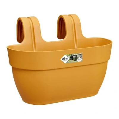 Image de Elho Vibia Campana Easy Hanger M 36 Planteur pour Balcon &amp; Extérieur Ø 36.0 x H 26.5 cm Jaune/Jaune Miel