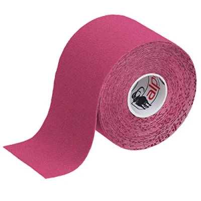 Image de ALPIDEX Ruban Adhésif de Kinésiologie 5 m x 5,0 cm Diverse Couleurs 1/3/ 6/12 Rouleaux E Book Exemples D&#039;application Bandes Kinesiology Tape, Couleur:rose, Quantité:1 rouleau