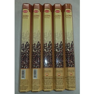 Image de HEM Lot de 5 paquets 20 bâtons d&#039;encens clou girofle