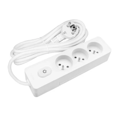 Image de Multiprise NO NAME G3FA32B 3 prises type E Interrupteur à voyant Câble 3m
