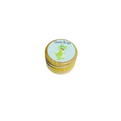 Image de GICO Boîte boite à dents de lait en bois pour différents modèles garçons et filles avec couvercle vis 44 mm (Dinosaure) 7014F