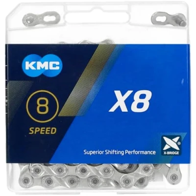 Image de KMC Chaîne X8 Mixte, Argent, 1/2&quot; x 3/32&quot;