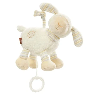 Image de Fehn Peluche Musicale en Forme de Mouton Doudou avec douce mélodie d&#039;aide à l&#039;endormissement &quot;Bonsoir, bonne nuit&quot; Jouet pour bébé la route et maison musical