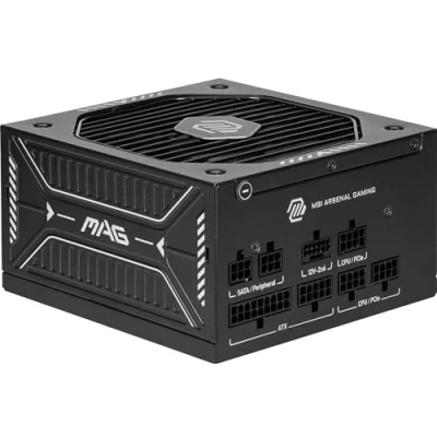 Image de MSI MAG A750GLS PCIE5 Alimentation PC, 750W, ATX, 80 Plus Gold, ATX 3.1, Compatible PCIe 5.1, Connecteur natif 12V 2x6 Bicolore, Câbles gaufrés