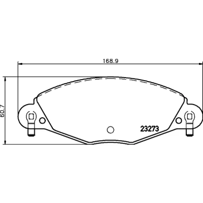 Image de HELLA 8DB 355 019 421 Jeu de plaquettes frein contact signal d&#039;usure inclus avec vis d&#039;étrier CITROËN: C5 II 5 portes, I portes