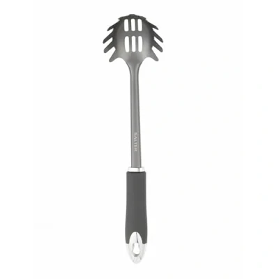 Image de Salter BW11067EU7 Cuillère à Spaghetti, Ustensile de Cuisine Multifonction, Fourchette pour Pâtes, Design Cosmos, Servir les Aliments, Crochet Suspension, Facile Nettoyer, Noir/Gris