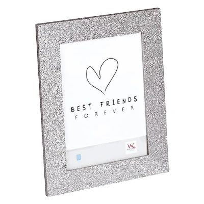 Image de walther design Twinkle IT520SD Lot Double de Cadres Photo pour Portrait, avec Surface Scintillante, 15 X 20 Cm, Argenté