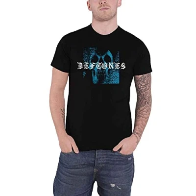 Image de Rock Off Deftones T Shirt Static Skull Band Logo Nouveau Officiel Homme Size M