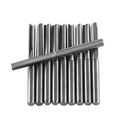 Image de Akozon 10pcs Fraise En Bout 1/8&quot; Cnc Fraisage Outils De Coupe Droite à Double Tranchant