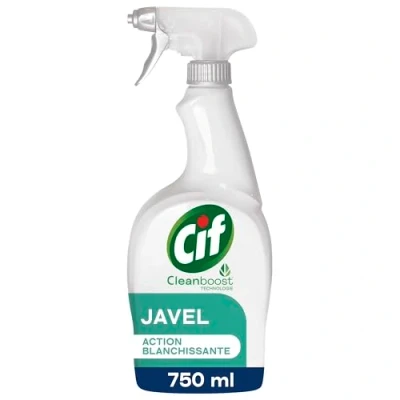 Image de CIF Spray nettoyant Multi usages avec javel Technologie Cleanboost enlève 100% des taches tenaces action blanchissante 750ml