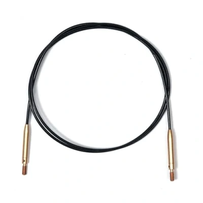 Image de KnitPro Acier Inoxydable Noir/Or 360 Pivotant Interchangeable Câble pour 100cm Aiguille avec Capuchons d&#039;extrémité et Clé de 1 Ensemble