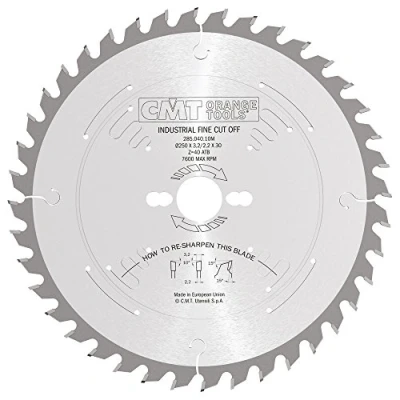 Image de CMT DÉCHIRURES CROSSCUT 285.040.10 M LAME DE SCIE À ONGLET 250 X 3,2 30Z40 10ATB